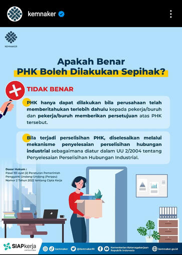 terkait perselisihan (PHK)