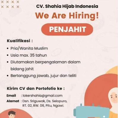 CV SHAHIA HIJAB INDONESIA (PENJAHIT)