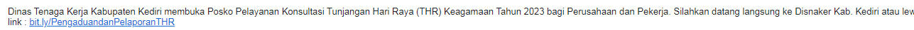 LINK POSKO PENGADUAN THR