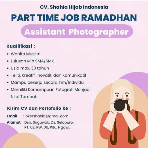 JOB RAMADHAN (PART TIME)