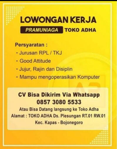 TOKO ADHA (PRAMUNIAGA)