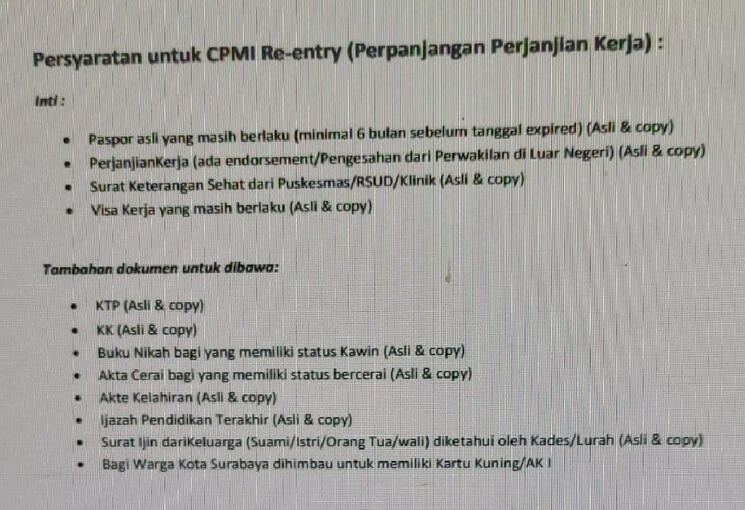 SYARAT RE-ENTRY CPMI